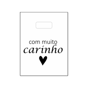 sacola alça vasada com muito carinho b p