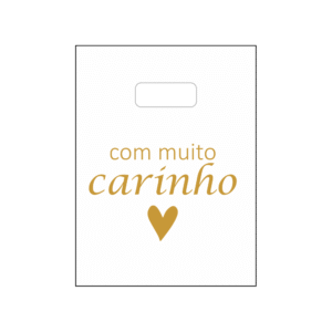 sacola alça vasada com muito carinho b r